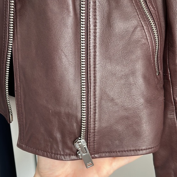 Reiss Brown Leather Jacket, worn once - Picture 5 of 7